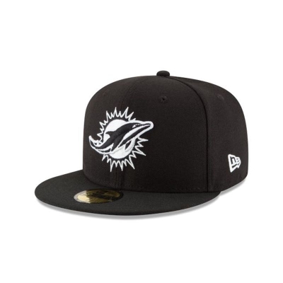 Miami Dolphins Gorra | New Era NFL 59fifty Fitted Cap Mexico - Negros